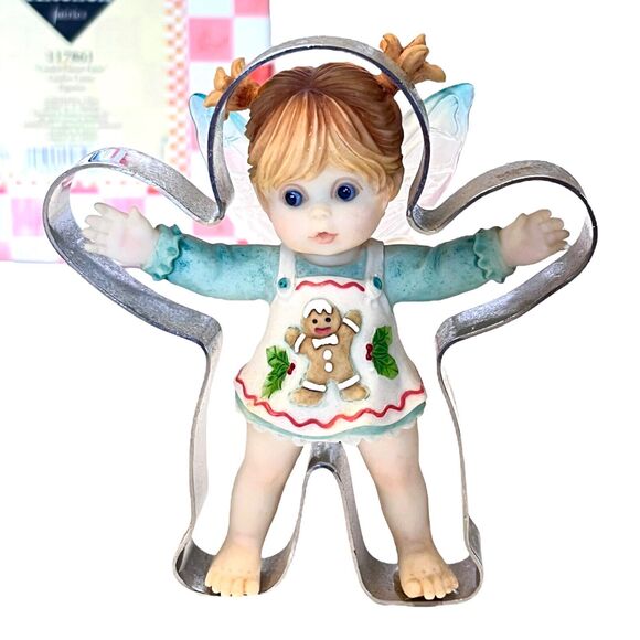 My Little Kitchen Fairies COOKIE CUTTER FAIRIE Gingerbread Apron Holiday Fairy! - Picture 2 of 5